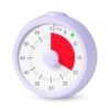 Moiubik Visual Timer for Kids 60 Minute Countdown Timer for Classroom Study Office Kitchen with Silent Operation RoundTimer (Purple)