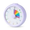Moiubik Visual Timer for Kids 60 Minute Countdown Timer Rainbow Disk Desk Timer Clock for Classroom Study Office Kitchen with Silent Operation (Purple)