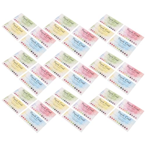 MOKKHNB 200pcs Cartoon Punch Cards for Classroom Student Incentives and Behavior Rewards, Paper Material Reward System for Business and Classroom Use, for Student Incentive Cards