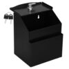 MOKKHNB Metal Suggestion Box with Sleek and Sophisticated Look with Lock and Slot for Secure Insertion , Black Fundraiser Collection Box for School and Fundraising Use