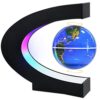MOKOQI Magnetic Levitating Globe with LED Light, Cool Tech Gift for Men Father Boys and Girls, Birthday Gifts for Kids, Floating Globes World Desk Gadget Decor in Office Home Display (Blue)