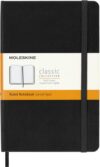 Moleskine Classic Notebook, Hard Cover, Medium (4.5" x 7") Ruled/Lined, Black, 208 Pages