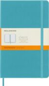 Moleskine Classic Notebook, Large, Ruled, Blue Reef, Hard Cover (5 x 8.25)