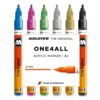MOLOTOW One4All Acrylic Markers - Set of 6, Metallic Colors, 2 mm