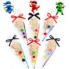 Moltby 12 Pack Ninja Party Favors, DIY Wooden Magnet Painting Craft Kit