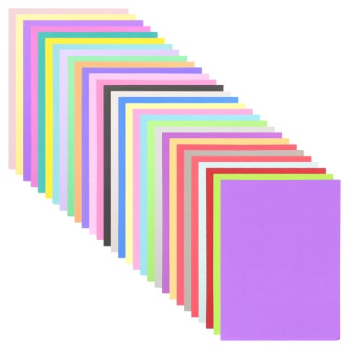 MOLUCKFU 120pcs Colorful Matte Card Stock Paper Sheets for School Projects and Classroom Displays, Flexible Paper Preventing Residue, for DIY Crafts and Scrapbooking Random Color