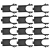 MOLUCKFU 12pcs Stackable Cooling Rack and Pan Stacker for Baking Cookies and Holiday Parties, Black Abs Material with Space-saving Multi-purpose Use and Enhanced Air Circulation Design