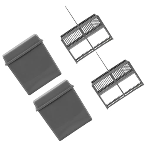 MOLUCKFU Plastic Microscope Slides with Slot Design 2 Sets Staining Racks Efficient Slide Storage and Staining, Sturdy Plastic Material for Preserving Experiment for Laboratory Use