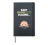 Mommy-to-be BABY LOADING Funny Soon to be Mom Hardcover Journal, Black