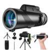 Monocular Telescope 80x100 High Powered Monoculars for Adults Compatible with Smartphones and Can Bird Watching Stargazing Outdoor Hiking Traveling Camping Concerts Night Vision Monocular