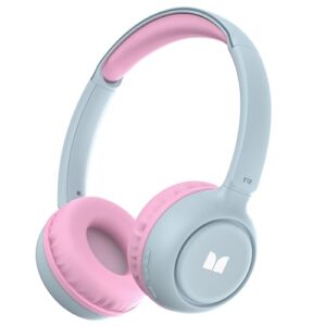 Monster Cute SK100 Kids Bluetooth Headphones, 85/94dB Safe Volume Limited, 60 Hours Playtime, Bluetooth 6.0, On-Ear Toddler Headsets with Built-in Mic, Lightweight Wireless Headphones for Kids, Pink