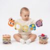 Montessori Busy Board for Toddlers 1-4 Year Old, Wooden Sensory Fidget Activity Board for Baby Boys Girls 1+ Year Old, Preschool Travel Toys for Airplane/ Car, Educational Learning Gift ADHD/ Autistic