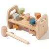 Montessori Hammer Bench,Pounding and Hammering Wooden Toy for Toddlers 1-3
