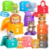 Montessori Learning Toys for 1,2,3 Year Old Toddlers, 20Pcs Animal Preschool Sensory Toys for Counting, Matching, Sorting & Fine Motor Games, Christmas Birthday Easter Gift for Baby Boys & Girls
