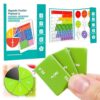 Montessori Magnetic Fraction Demonstration Book for Math Mastery Mathematics Wooden Fraction Book for 4-5th Grade Kids