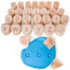 Montessori & Me Alphabet Playdough Stamps for Kids - Lowercase Letter Stamp Set - ABC Toddler Clay Dough Stampers
