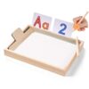 Montessori Sand Tray for Kids,Writing Play Sand Tray with Lid for Classroom Practice Writing Letters and Numbers (White, Large)