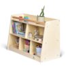 Montessori Toddler Bookshelf, Baby Storage Organizer with Top Pull Up Bars