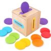 Montessori Toys for Toddlers 1-3 Color Sorting Wooden Object Permanence Box