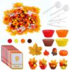 Montessori Toys for Toddlers 3-6 Autumn Fall Sensory Bin Set Items Counting Sorting Toddler Fine Motor Skill Toy Preschool Education Harvest Activities