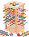 Montessori Wooden Board Game for Kids 4-6，Math Educational, Fine Motor Skills Toy for 3+ Year Olds Girls Boys, Classic Table Game for Family Night Gift for Boys and Girls