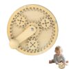 Montessori Wooden Busy Board DIY Accessories - Hanrd Crank Gear-Early Educational Wooden Toy-Sensory Materials for Kids-Activity Fidget Board Parts for Fine Mortor Skills