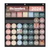 Monthly Calendar Pocket Chart for Classroom, Printed Days of The Week with Cards, Learning for Home or Kindergarten, Teacher Must Have Supplies That Fits Any School Décor (Spanish Black)