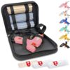 MONVICT Hot Glue Gun Kit, Mini Pink Glue Gun with Carrying Case,Pink, 30W
