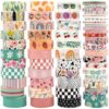 Mooker 55 Rolls Holiday Washi Tape Set - Decorative Tape Seasonal Bohemian Colored Tape, Cute Washi Tapes for Journaling Supplies, Scrapbooking Supplies kit, Summer Scrapbook Supplies
