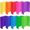 Mooliwe 24" X 16" 10 Pack Scalloped Trifold Poster Board, Colored Corrugated Foldable Display Paper Board for School Projects Business Science Fairs Events Exhibitions (Neon Colors)