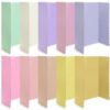 Mooliwe 36" X 48" 10 Pack Scalloped Trifold Poster Board, Colored Corrugated Foldable Display Paper Board for School Projects Business Science Fairs Events Exhibitions (Macaron Colors)