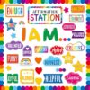Mooliwe 49 Pcs Affirmation Station Classroom Must Have Rainbow Classroom Decor Bulletin Board Set Back to School Inspirational Poster for Preschool Board Positive Affirmations Accent Cutout(Rainbow)