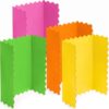 Mooliwe 4 Pack 24" x 16" Trifold Poster Board Bright Color Corrugated Scalloped 3 Fold Small Display Boards Foldable Business Paper Board for Presentation Science Fairs Event School Projects