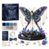 Moon Cat Luna Guardian DIY Bead Kit, 3D Beaded Celestial Moon & Stars Series DIY Kit, Tiny 3D Beaded Moons Cat Luna Guardian Craft Kit, Handmade Magical Cat Kit for Beginner, Home Decor (B1PC)