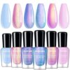 Morovan Fashion Nail Polish Set, Quick Air Dry Fingernail Polish Kit, Long Lasting High Shine Nail Colors