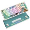 Mosptnspg 75% TKL Wired Mechanical Gaming Keyboard with Knob for PC