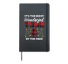 Most Wonderful Time Of Year Buffalo Plaid Christmas Xmas Hardcover Journal, Black