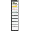 MotiMind 10 Pockets Wall Hanging File Folders File Storage Pocket Chart for Classroom Hanging Wall Organizer with 2 Over the Door Hangers, 58" x 14" for School Classroom Office Home(Black Spots)
