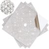 MotiMind 3 Sheets Construction Paper for Graduation Cap Decoration Bling Rhinestone Colorful Self-adhesive Cardstock Grad Cap for Photo DIY Graduation Hat Topper Party Decoration(White)