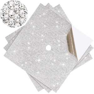MotiMind 3 Sheets Construction Paper for Graduation Cap Decoration Bling Rhinestone Colorful Self-adhesive Cardstock Grad Cap for Photo DIY Graduation Hat Topper Party Decoration(White)