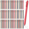MotiMind 64 Pcs Bible Journaling Pens Cross Clip Retractable Gel Pens Bulk 0.5mm Black Ink Smooth Writing for Men Women Bible Study Journaling Christian Gifts School Office Church (Morandi)