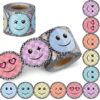 MotiMind 65.6 ft Composition Notebook Bulletin Board Borders Boho Smile Face Classroom Decor Happy Face Pastel Bulletin Board Trim Teacher Must Haves Back to School Classroom Chalkboard Wall Decor