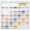 MotiMind Boho Classroom Daily Monthly Calendar Burlap 7 Pocket Chart for Educational Cards Kids Preschool Toddler Learning Home School Supplies 25" x 24" Classroom Must Have Supplies(White)