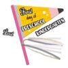 MotiMind First and Last Day of School Flag with 16 Grade Labels Reusable Wooden Flag Sign for Preschool Kindergarten Pre-k College with Ribbons for Back to School Supplies and Photo Props(Pencil)