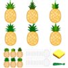 Motipuns 24 Set Summer Pineapple Crafts Tissue Paper Craft Kits DIY Luau Hanging Ornament Cutouts Supplies Make Your Own Hawaiian Tropical Decorations for Summer Classroom Home Party Decor