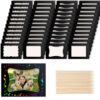 Motipuns 36 Pcs Scratch Picture Frame Craft Kits for Kids DIY Vbs Scratch Paper Photo Frame with Wooden Stylus Back to School 4 x 6 Children Photo Classroom Easter Activities Decor
