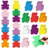 Motiskyy 108 Pcs Bear Shape Paper Cut Oluts Bulletin Board Cut Outs Assort Colors DIY Creative Ornament for Classroom School Bulletin Board, 4.65 x 4.21 Inches
