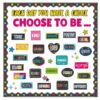Motivational Bulletin Board Set Colorful Inspirational Decoration for Classroom Motivational Posters Choose to Be Positive Accent Cutouts Colorful Bulletin Boards for Teachers School Wall Supplies
