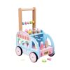 MotiveTech Wooden Ice Cream Pusher Fine Motor Skills Ice Cream Pusher Smooth Sliding Learning Walking Toy for Playroom