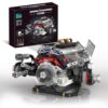 Motorized V8 Car Engine Building Blocks Kit 664 Pieces